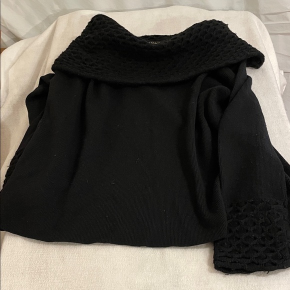 Dana Buchman Sweaters - Dana Buchman Black Off-the-Shoulder Knit Sweater
